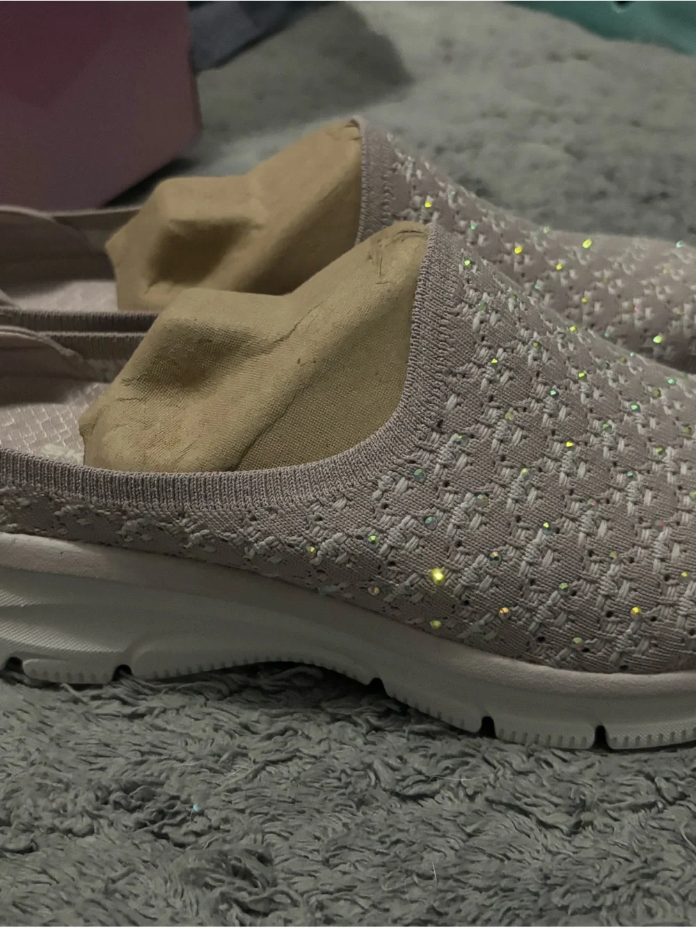 Skechers Box with Lavender-Purple and White Accents